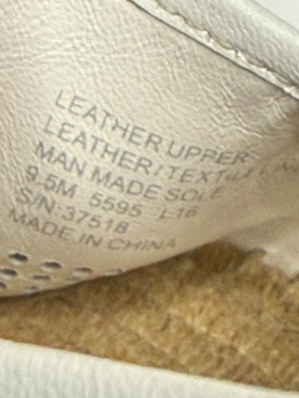 Tory Burch Perforated Logo Espadrille Womens 9.5 White Leather Jute Trim Flats